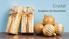  Presentation with blue gold - 