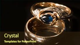  Presentation with sapphire - Colorful PPT layouts enhanced with two golden rings with sapphire backdrop and a wine colored foreground