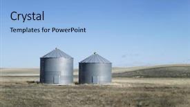  Presentation with bin - PPT layouts enhanced with two grain bins background and a light blue colored foreground