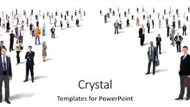 Presentation with groups - Theme consisting of two groups of people background and a white colored foreground