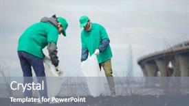  Presentation with security and drivers uniform - Beautiful presentation featuring two guys in greenpeace uniform backdrop and a mint green colored foreground