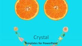  Presentation with orange - Presentation theme having two-halves-of-an-orange background and a cyan colored foreground