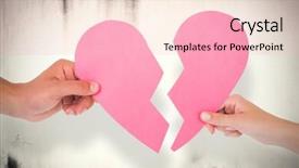  Presentation with broken heart - Presentation enhanced with two halves of broken heart background and a lemonade colored foreground