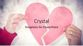  Presentation with broken heart - Presentation with two halves of broken heart background and a lemonade colored foreground