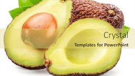  Presentation with avocado - PPT layouts featuring two-halves-of-hass-avocado background and a yellow colored foreground
