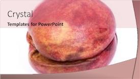 Presentation with background - Presentation theme consisting of two-halves-of-rotten-nectarine background and a coral colored foreground