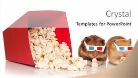  Presentation with hamsters - Slides enhanced with two-hamsters-in-3d-glasses background and a white colored foreground