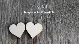  Presentation with relationship - Beautiful PPT layouts featuring two-handmade-wooden-carved-hearts backdrop and a gray colored foreground