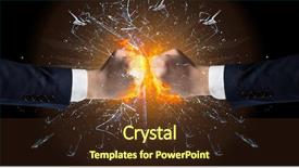  Presentation with peace education two smiley hands - Cool new slide set with two hands fighting and breaking backdrop and a  colored foreground