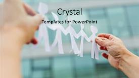  Presentation with team hands - Presentation featuring union free - two hands holding a business background and a light blue colored foreground