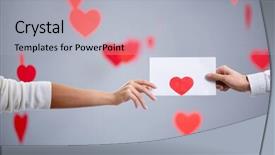  Presentation with envelope - Beautiful PPT layouts featuring mechanical engineering - woman businesswoman walking in cogwheels backdrop and a gray colored foreground