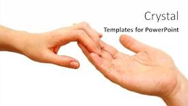  Presentation with subtle - Cool new presentation with two hands - woman and man backdrop and a white colored foreground