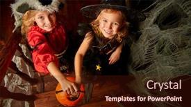  Presentation with fairy tales - PPT layouts enhanced with two-happy-girls-in-carnival background and a wine colored foreground