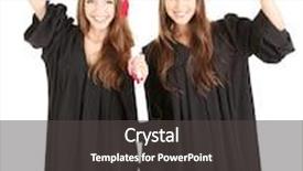  Presentation with students - PPT theme having female hands typing on keyboard background and a white colored foreground