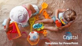  Presentation with joy - Amazing slide set having two-happy-little-kids-playing backdrop and a tawny brown colored foreground