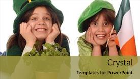  Presentation with saint patrick day - Amazing theme having celebrating st patrick's day backdrop and a gold colored foreground