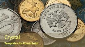  Presentation with russia - Cool new slides with two-headed eagle at rouble backdrop and a coral colored foreground