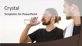  Presentation with two small brothers - Amazing slides having two healthy fit twin brothers backdrop and a white colored foreground