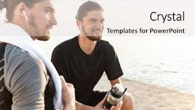  Presentation with drinking water - Slides enhanced with two healthy fit twin brothers background and a lemonade colored foreground