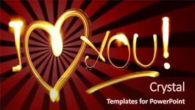  Presentation with black light - Cool new presentation theme with two hearts created by light over black background backdrop and a wine colored foreground