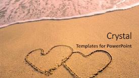  Presentation with beach wedding - Cool new presentation with two hearts drawn in beach backdrop and a coral colored foreground