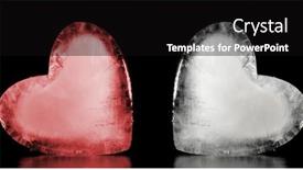 Presentation with hearts - PPT layouts consisting of two-hearts-of-ice-one background and a black colored foreground