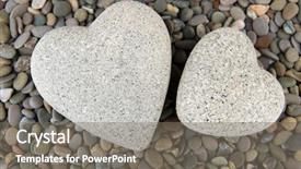  Presentation with hearts - Audience pleasing presentation theme consisting of two hearts on small sea backdrop and a gray colored foreground