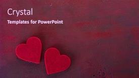  Presentation with dark space - Beautiful slide set featuring two-hearts-on-the-wooden backdrop and a tawny brown colored foreground
