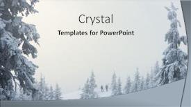  Presentation with hike forest - PPT theme consisting of two-hikers-standing background and a sky blue colored foreground