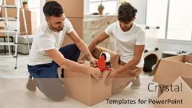  Presentation with two men on a judo - PPT layouts having two-hispanic-men-couple-smiling background and a coral colored foreground