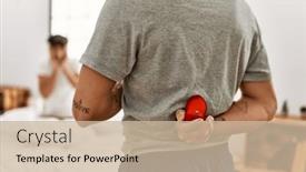  Presentation with engagement - PPT theme enhanced with two-hispanic-men-couple-surprise background and a soft green colored foreground