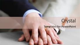  Presentation with wedding rings - Presentation theme featuring two homosexuals wearing wedding rings background and a lemonade colored foreground