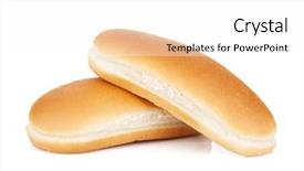  Presentation with hot air balloons racing - Slides enhanced with two hot dog buns isolated background and a white colored foreground