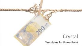  Presentation with euro - Presentation design consisting of two-hundred-euro-hanging and a white colored foreground