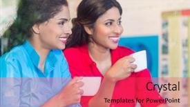  Presentation with underage drinking two teenagers having - Audience pleasing slide set consisting of two indian girls having espresso backdrop and a red colored foreground
