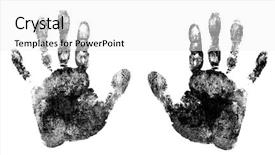  Presentation with ink - Cool new presentation theme with two ink hands backdrop and a white colored foreground