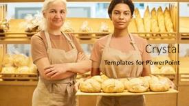  Presentation with intercultural - Presentation theme enhanced with two-intercultural-female-bakers background and a  colored foreground