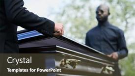  Presentation with black-men - Theme with two-intercultural-men-in-black and a  colored foreground