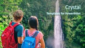  Presentation with hawaii - Audience pleasing PPT layouts consisting of two islands - hawaii travel tourists at nature backdrop and a ocean colored foreground