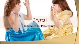  Presentation with two cute sisters playing - Theme consisting of two joyful sisters clapping isolated background and a lemonade colored foreground