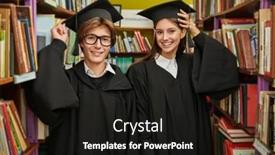  Presentation with black-students - Presentation theme with two-joyful-students-in-black background and a black colored foreground