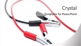  Presentation with cables - Cool new presentation theme with two jumper cables shot backdrop and a white colored foreground