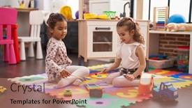  Presentation with xylophone - Presentation enhanced with two-kids-playing-xylophone-sitting background and a coral colored foreground