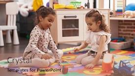  Presentation with xylophone - PPT theme consisting of two-kids-playing-xylophone-sitting background and a  colored foreground