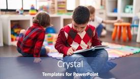  Presentation with kids reading book - 