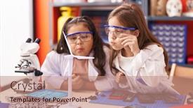  Presentation with turbine - PPT layouts having two-kids-students-blowing background and a coral colored foreground