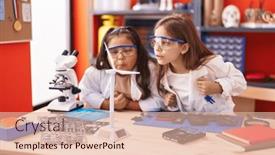  Presentation with turbine - Theme consisting of two-kids-students-blowing background and a lemonade colored foreground