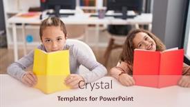  Presentation with kids reading book - 