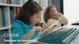  Presentation with kids reading book - 