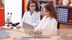  Presentation with kids - PPT theme having two-kids-students-using-laptop background and a lemonade colored foreground